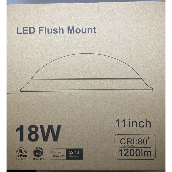 LED Flush Mount Led Ceiling Light Fixture 11 Inch 18 W 3000K Warm White 1... - Picture 4 of 12